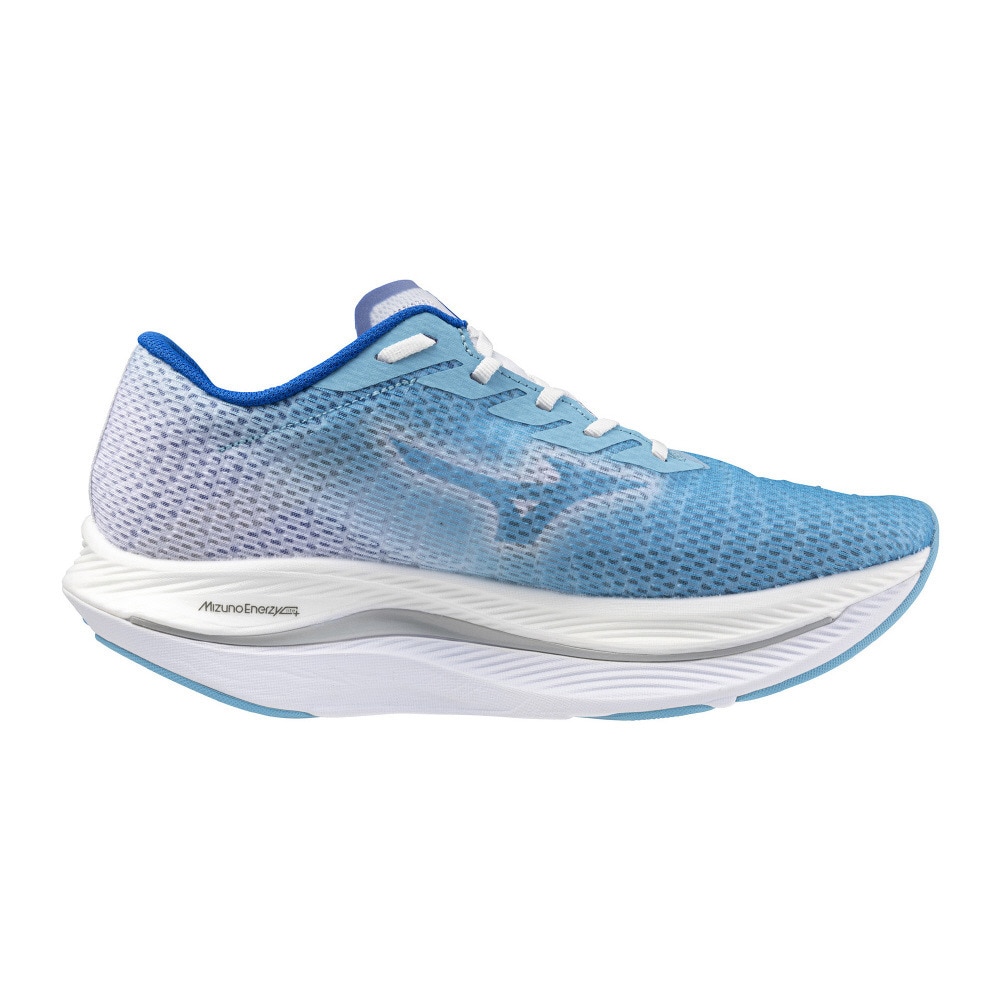 ミズノ（MIZUNO）（メンズ）ランニングシューズ ウエーブリベリオンフラッシュ2 ブルー ホワイト J1GC243551 スニーカー  マラソン 安定性