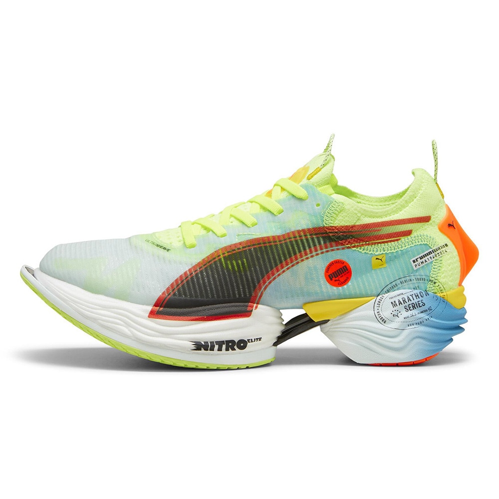 プーマ（PUMA）（メンズ）ランニングシューズ ファストアールニトロエリート2 ライトブルー 31019901 スニーカー ジョギング マラソン クッション性 安定性 