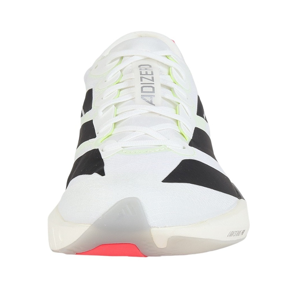 アディダス（adidas）（メンズ）ランニングシューズ アディゼロ ジャパン 9 ホワイト IF9419 スニーカー トレーニングシューズ 部活 軽量 リサイクル 