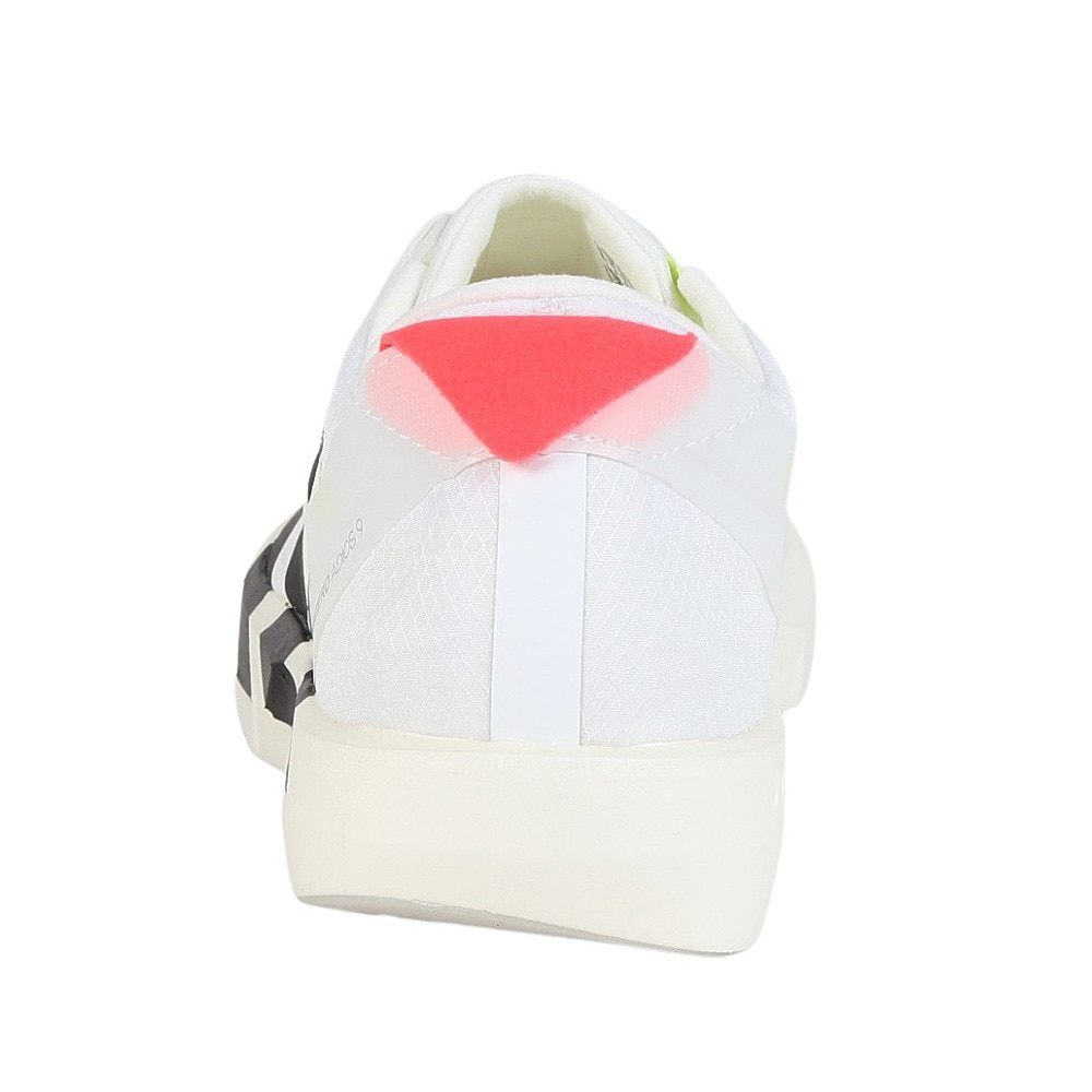 アディダス（adidas）（メンズ）ランニングシューズ アディゼロ ジャパン 9 ホワイト IF9419 スニーカー トレーニングシューズ 部活 軽量 リサイクル 
