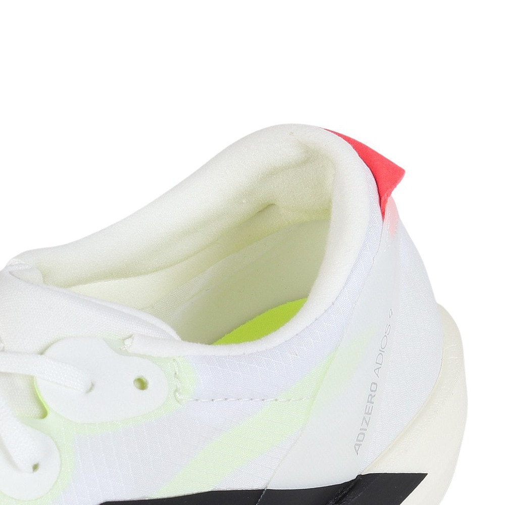 アディダス（adidas）（メンズ）ランニングシューズ アディゼロ ジャパン 9 ホワイト IF9419 スニーカー トレーニングシューズ 部活 軽量 リサイクル 