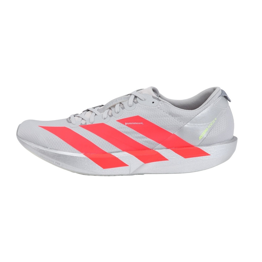 アディダス（adidas）（メンズ）ランニングシューズ アディゼロジャパン9 M グレー IH5746 スニーカー トレーニング 部活 マラソン 軽量 反発力