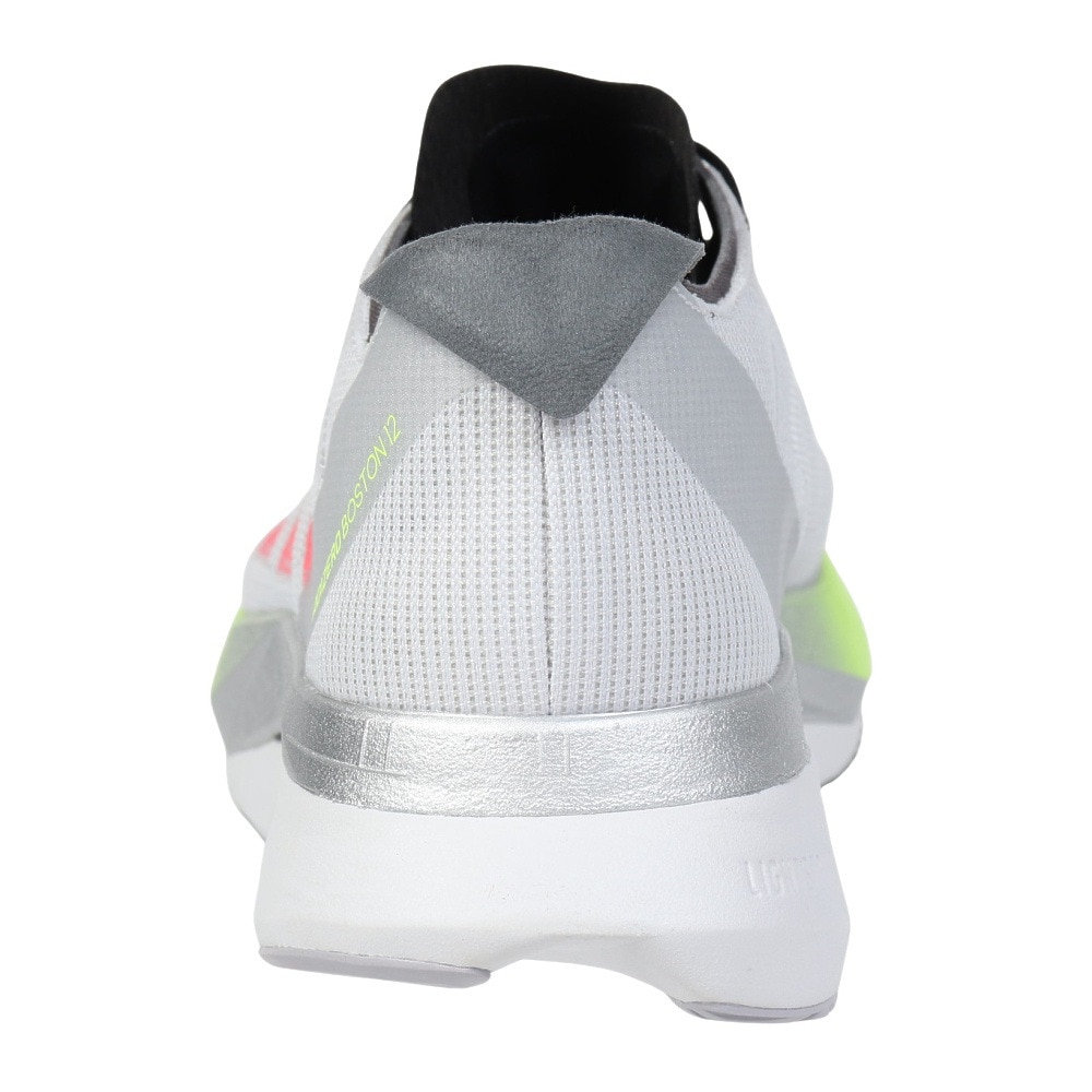 アディダス（adidas）（メンズ）ランニングシューズ  アディゼロボストン12 M グレー JI4472 スニーカー トレーニング 部活 マラソン クッション 軽量