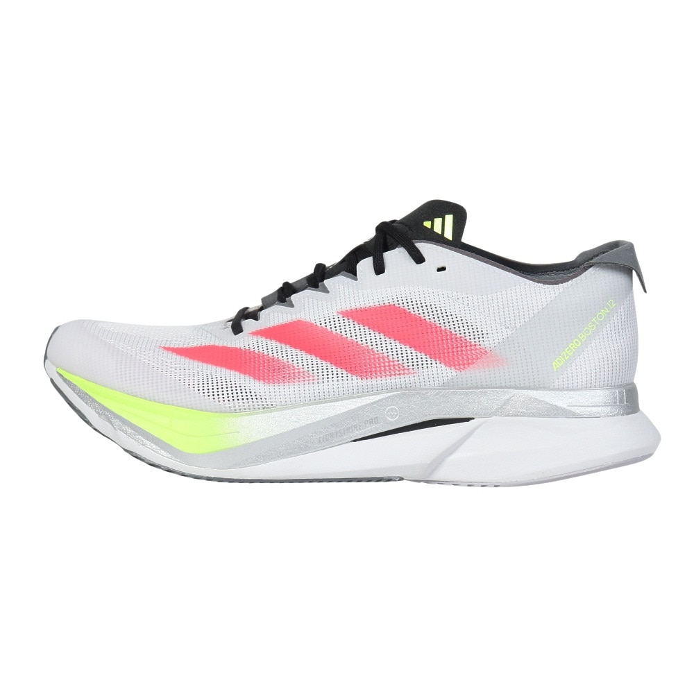 アディダス（adidas）（メンズ）ランニングシューズ  アディゼロボストン12 M グレー JI4472 スニーカー トレーニング 部活 マラソン クッション 軽量