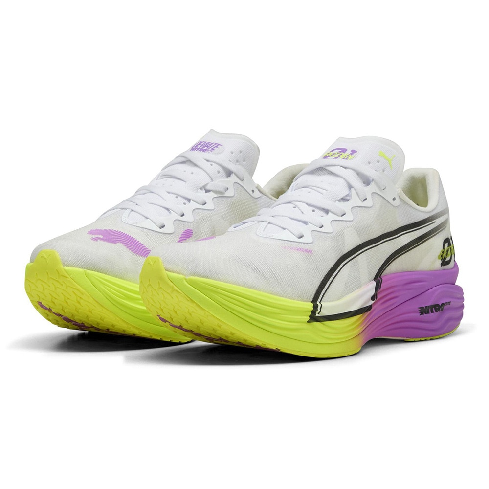 プーマ（PUMA）（メンズ）ランニングシューズ ディヴィエイト ニトロ エリート3 EG ホワイト 31189601 スニーカー トレーニング マラソン 部活 軽量 反発力