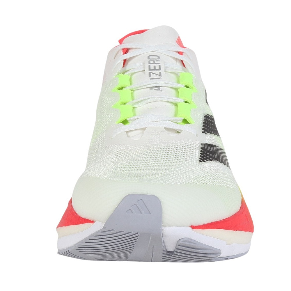 アディダス（adidas）（メンズ）ランニングシューズ アディゼロ ボストン 12 ホワイト JQ2552 スニーカー トレーニングシューズ 部活 クッション 軽量 厚底