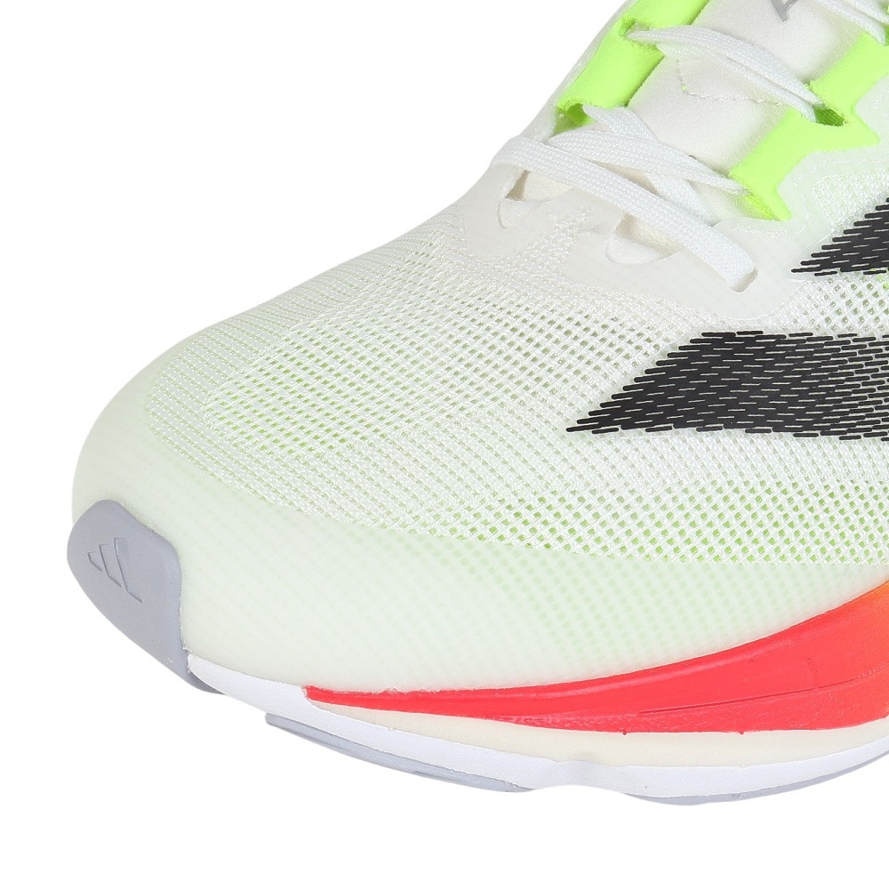 アディダス（adidas）（メンズ）ランニングシューズ アディゼロ ボストン 12 ホワイト JQ2552 スニーカー トレーニングシューズ 部活 クッション 軽量 厚底