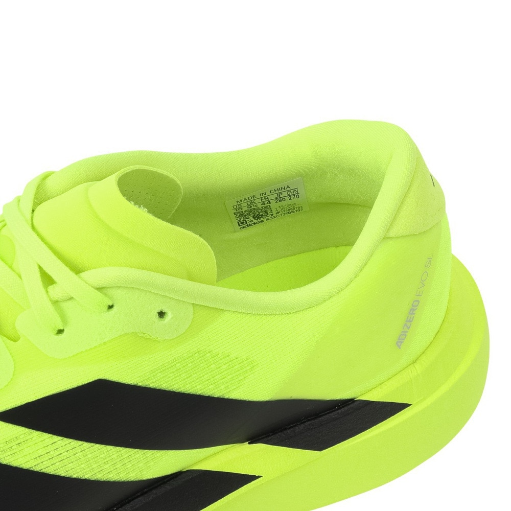 アディダス（adidas）（メンズ）ランニングシューズ トレーニングシューズ 部活 アディゼロ エヴォ SL フラッシュイエロー JR3416 スニーカー