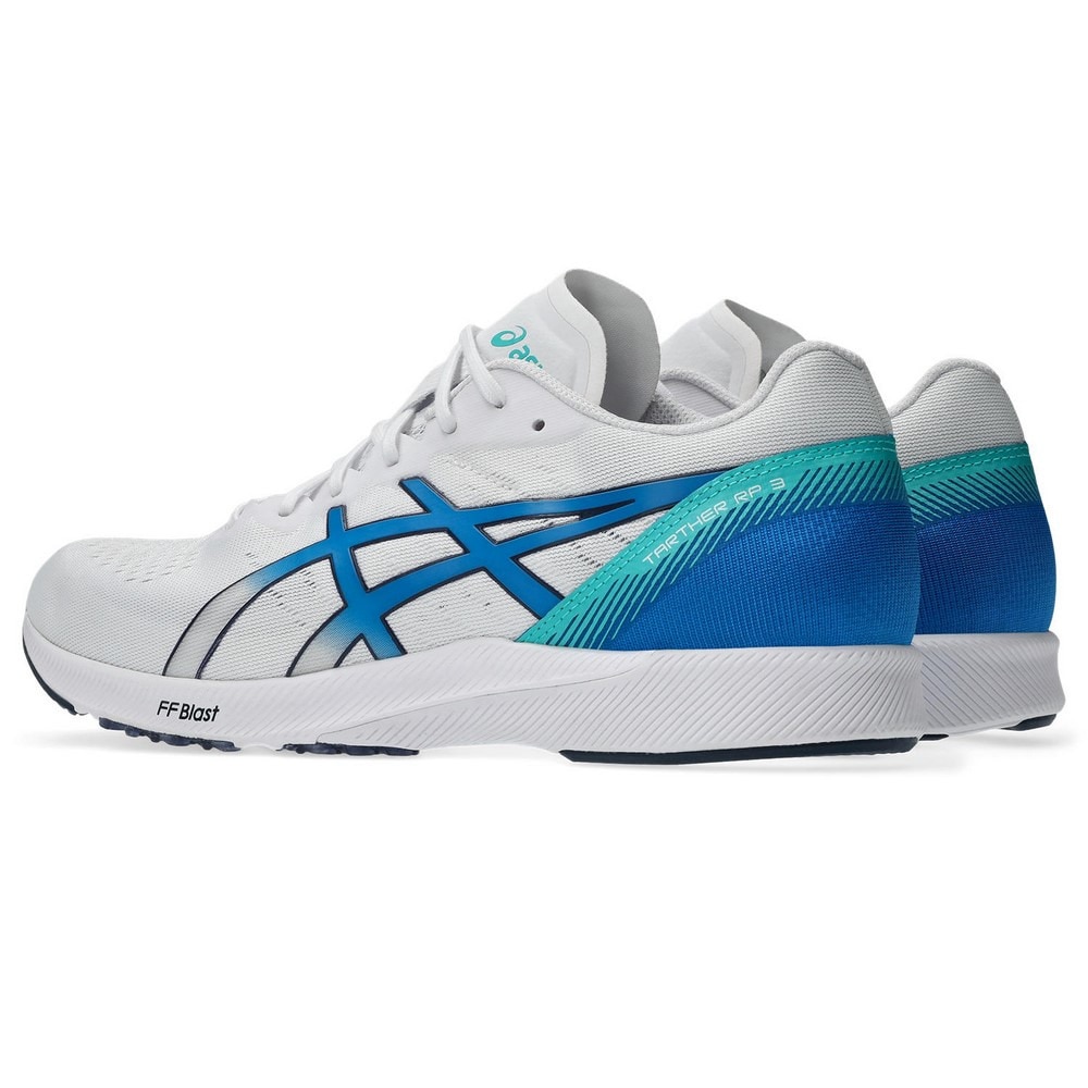 アシックス（ASICS）（メンズ）ランニングシューズ トレーニングシューズ 部活 ターサー RP 3 ホワイト ブルー 1011B465.101 スニーカー