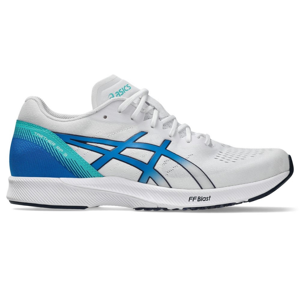 アシックス（ASICS）（メンズ）ランニングシューズ トレーニングシューズ 部活 ターサー RP 3 ホワイト ブルー 1011B465.101 スニーカー