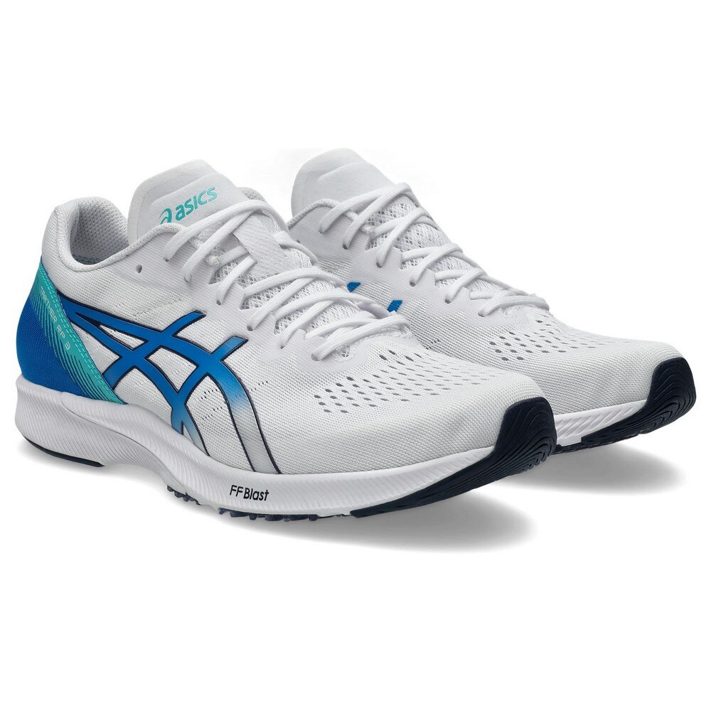 アシックス（ASICS）（メンズ）ランニングシューズ トレーニングシューズ 部活 ターサー RP 3 ホワイト ブルー 1011B465.101 スニーカー
