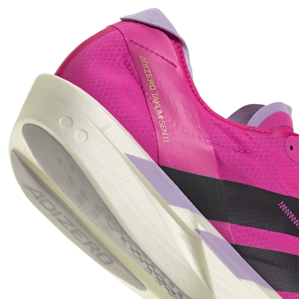 アディダス（adidas）（メンズ）ランニングシューズ トレーニングシューズ アディゼロ タクミ セン 11 ピンク JQ2812 スニーカー