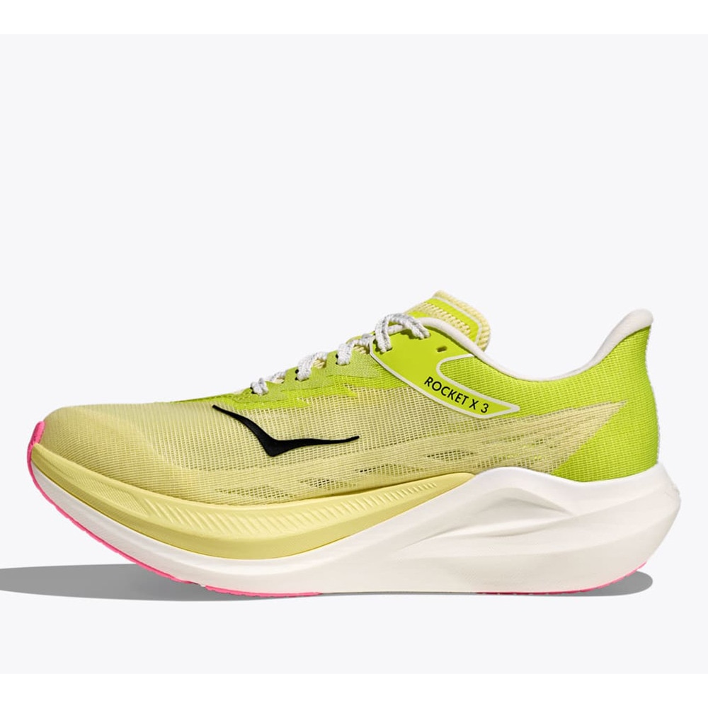 ホカ（HOKA）（メンズ、レディース）ランニングシューズ トレーニングシューズ 部活 ロケット X 3 イエロー 1168724-SNLG スニーカー