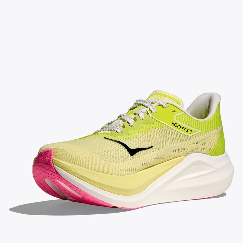 ホカ（HOKA）（メンズ、レディース）ランニングシューズ トレーニングシューズ 部活 ロケット X 3 イエロー 1168724-SNLG スニーカー