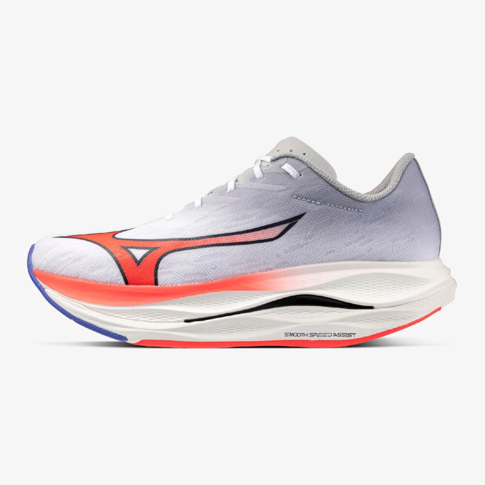 ミズノ（MIZUNO）（メンズ）【8月6日発売開始予定】ランニングシューズ 部活 ウエーブ リベリオン フラッシュ 3 ホワイト レッド J1GC253501