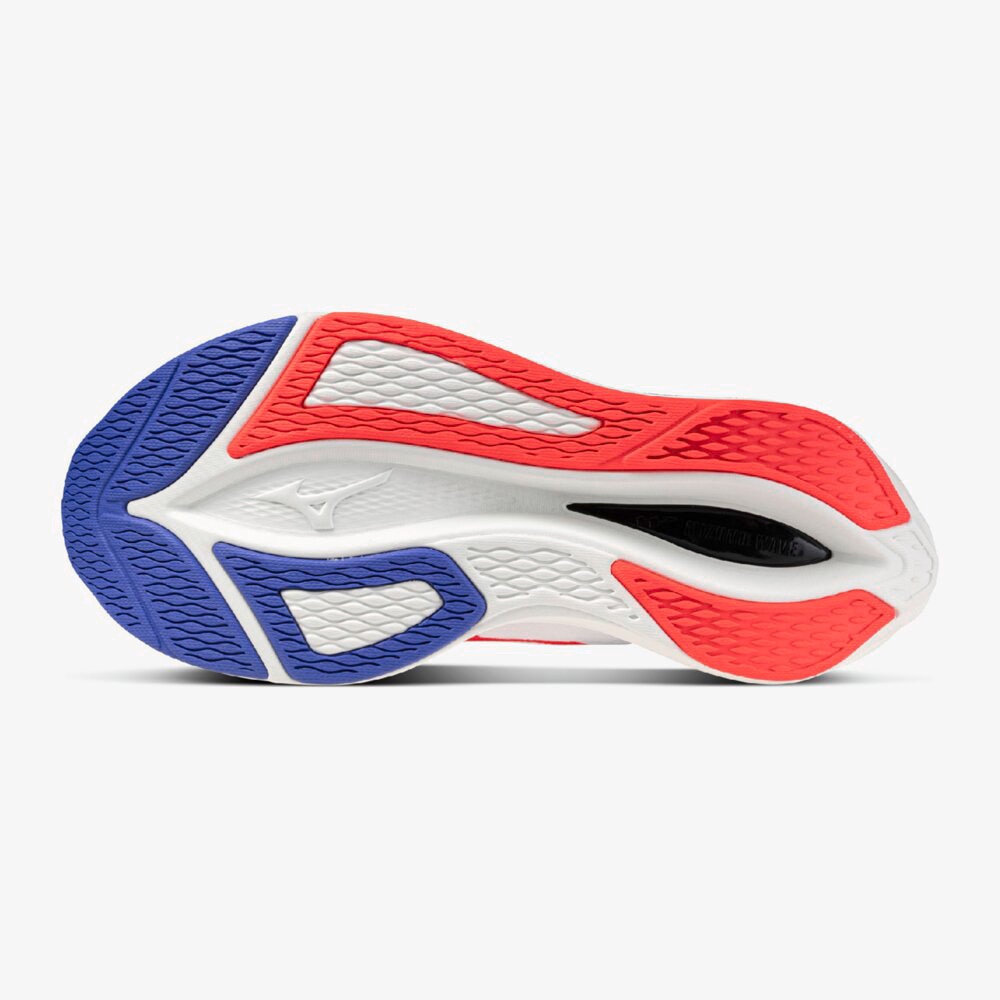 ミズノ（MIZUNO）（メンズ）【8月6日発売開始予定】ランニングシューズ 部活 ウエーブ リベリオン フラッシュ 3 ホワイト レッド J1GC253501