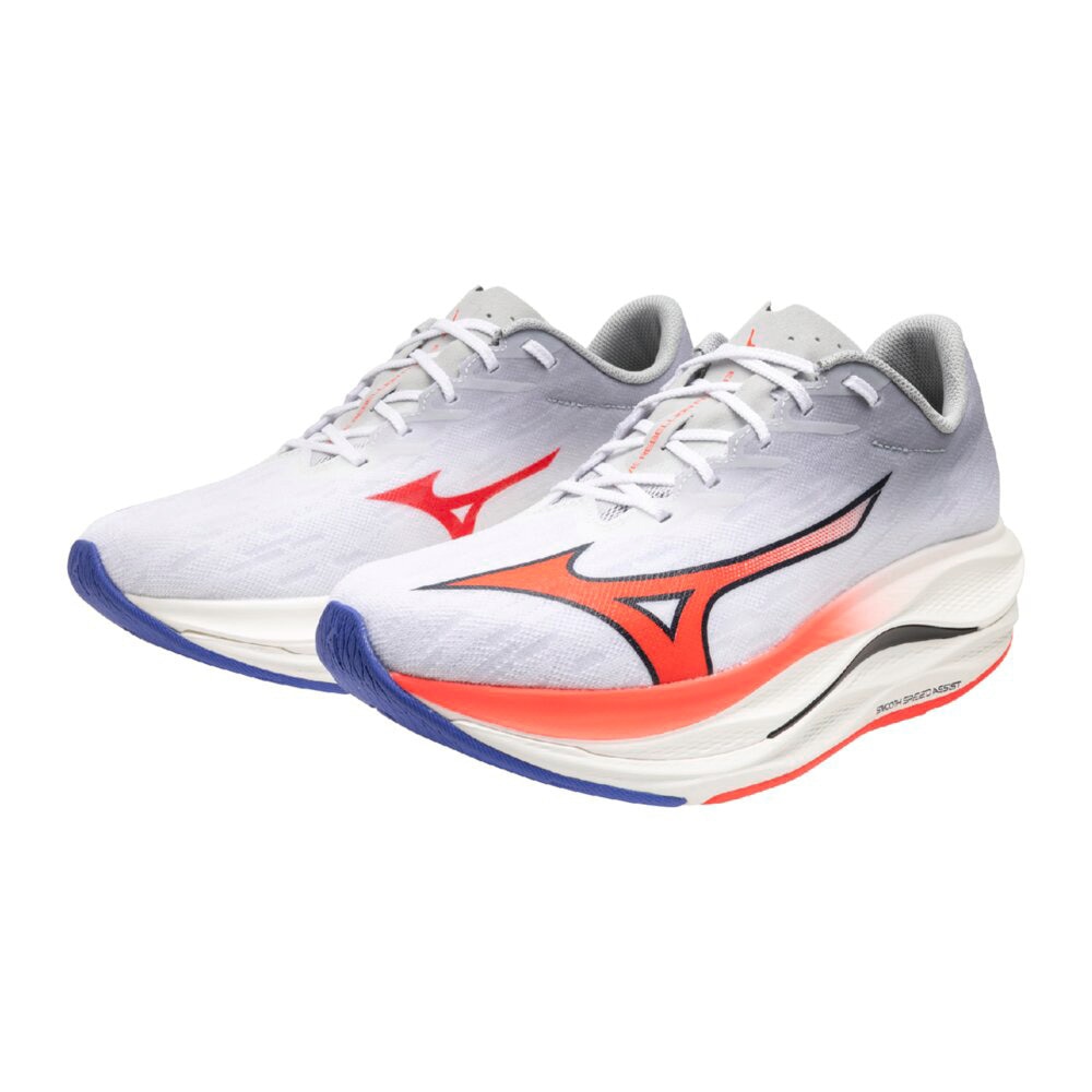 ミズノ（MIZUNO）（メンズ）【8月6日発売開始予定】ランニングシューズ 部活 ウエーブ リベリオン フラッシュ 3 ホワイト レッド J1GC253501