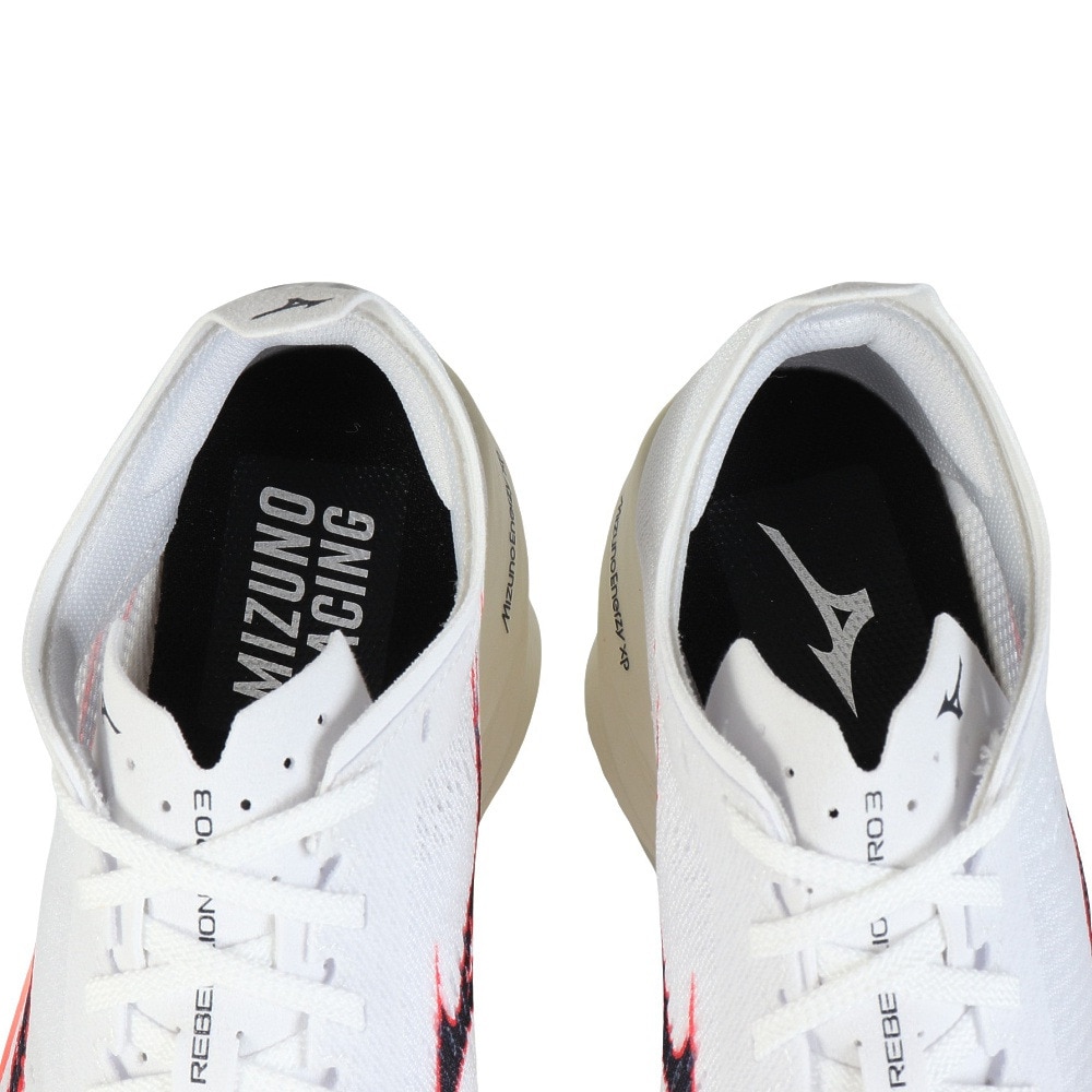 ミズノ（MIZUNO）（メンズ）ランニングシューズ トレーニングシューズ 部活 ウエーブリベリオンプロ3 ホワイト ネイビー U1GD253011 スニーカー