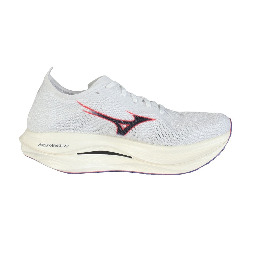 ミズノ（MIZUNO）（メンズ）ランニングシューズ トレーニングシューズ 部活 ウエーブリベリオンプロ LOW ホワイト ネイビー U1GD254011 スニーカー