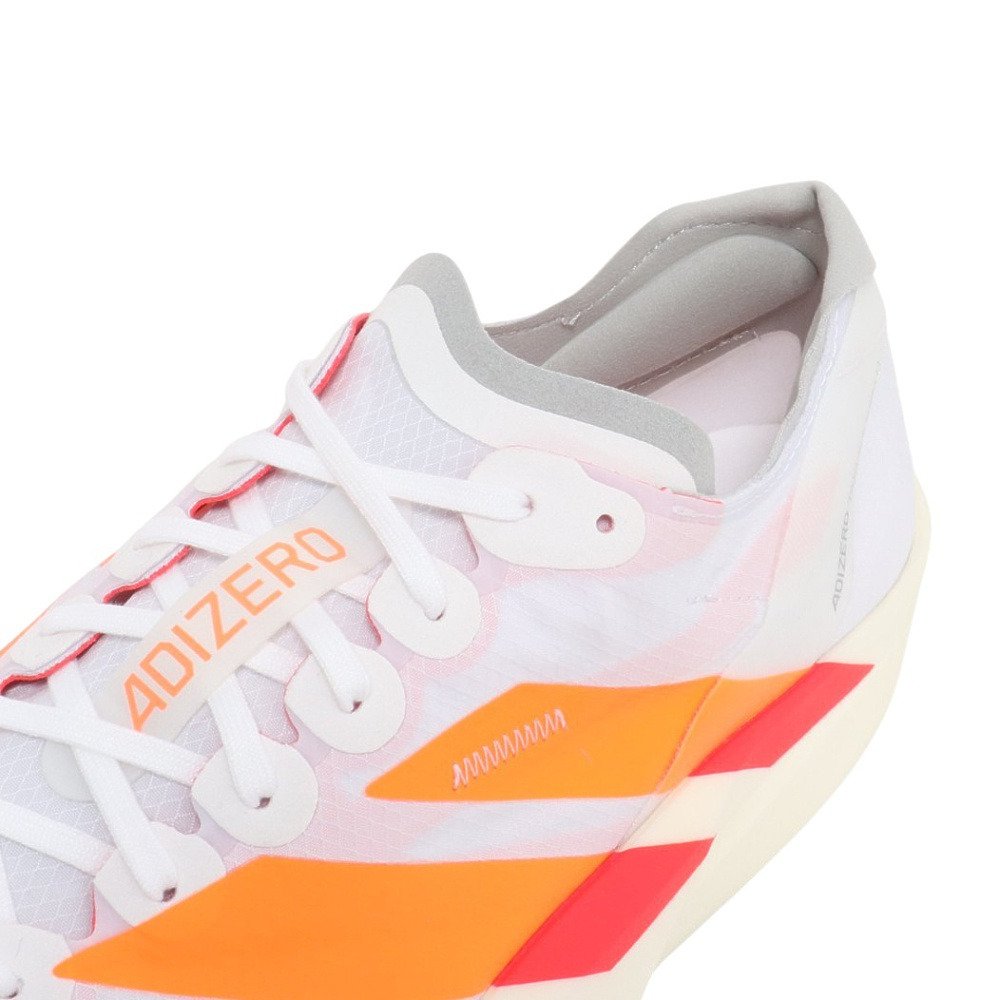 アディダス（adidas）（メンズ）ランニングシューズ トレーニングシューズ 部活 アディゼロ タクミ セン 11 ホワイト オレンジ NNO00-JQ0780