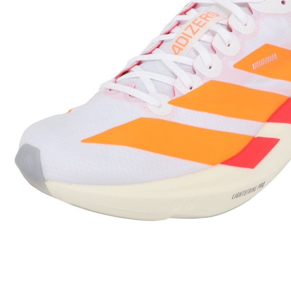 アディダス（adidas）（メンズ）ランニングシューズ トレーニングシューズ 部活 アディゼロ タクミ セン 11 ホワイト オレンジ NNO00-JQ0780