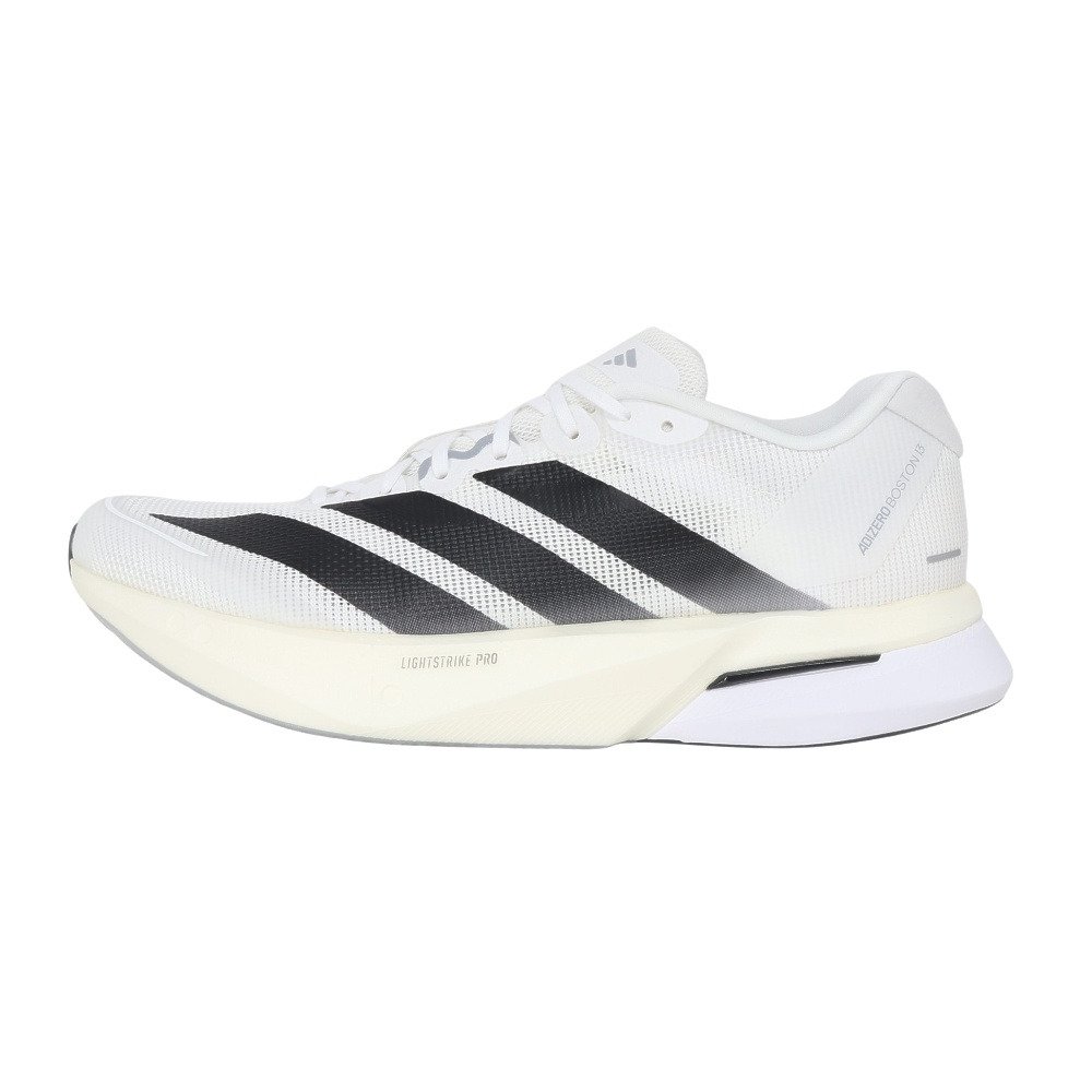 アディダス（adidas）（メンズ）ランニングシューズ トレーニングシューズ 部活 アディゼロ ボストン 13 M ホワイト ブラック ONE38-JS4939 スポーツ シューズ