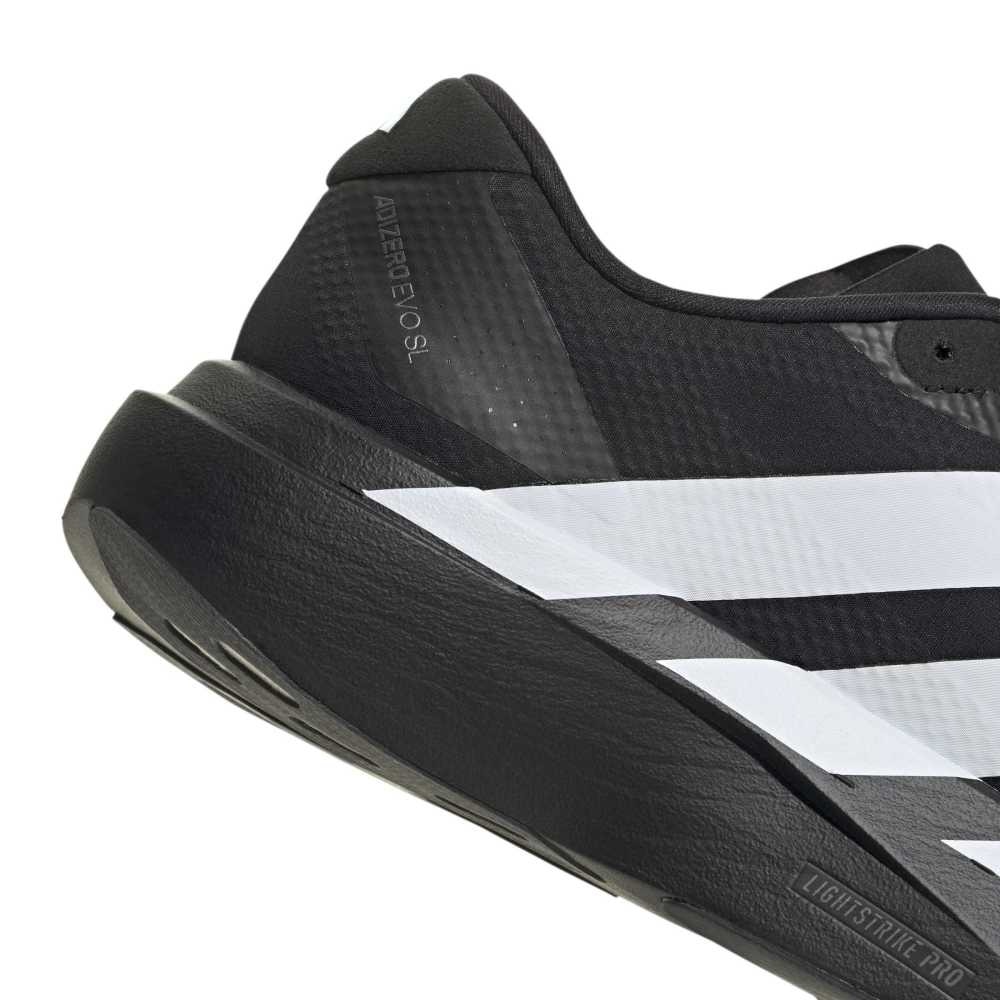 アディダス（adidas）（メンズ）ランニングシューズ トレーニングシューズ 部活 アディゼロ エヴォ SL ブラック ホワイト OOS26-JR4728