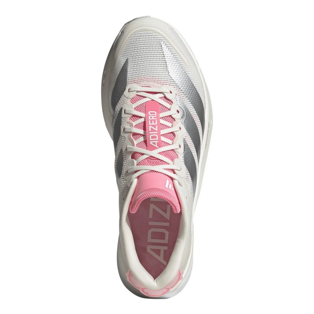 アディダス（adidas）（メンズ）ランニングシューズ トレーニングシューズ 部活 アディゼロ ボストン 13 ホワイト シルバー OOV19-JQ9666 スポーツ シューズ
