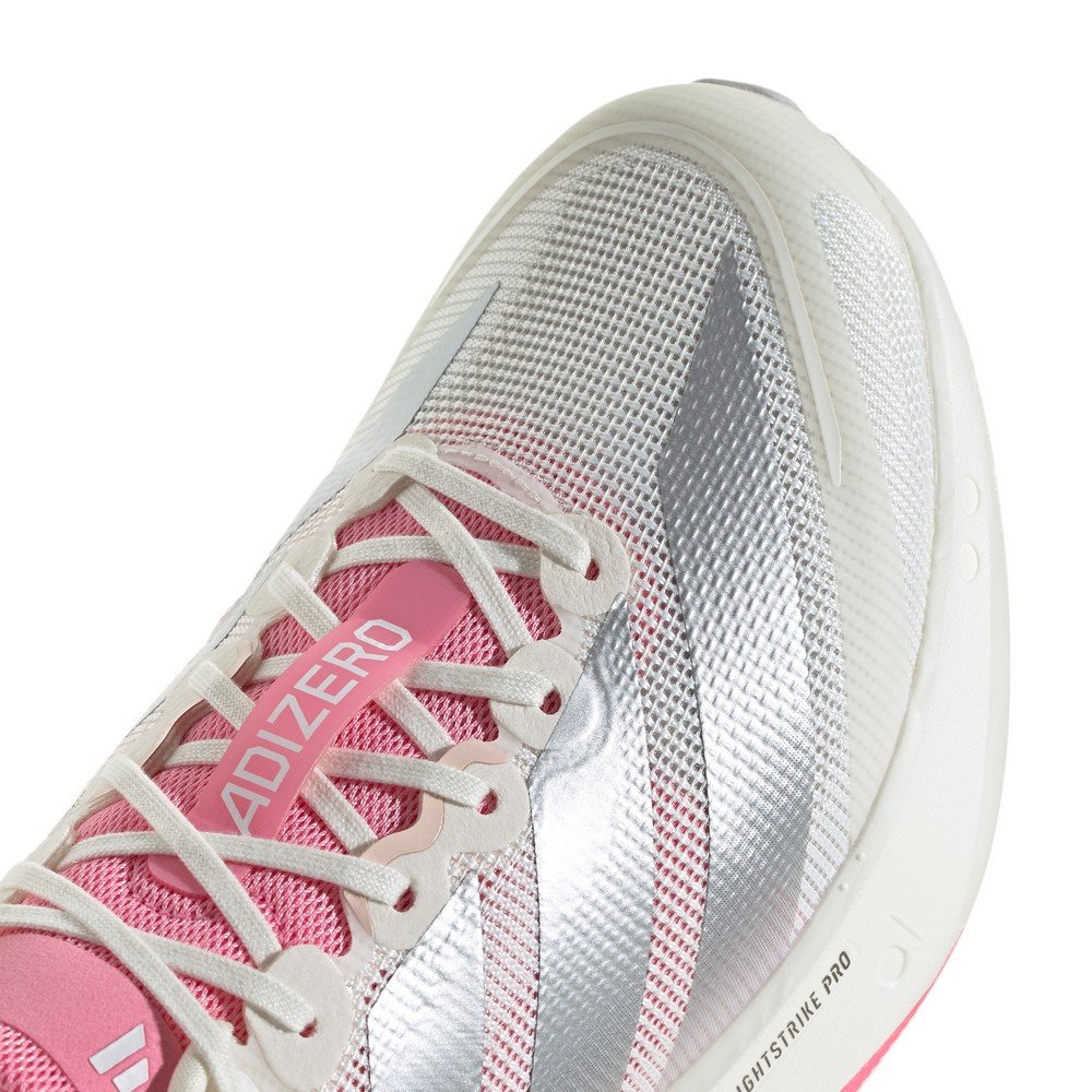 アディダス（adidas）（メンズ）ランニングシューズ トレーニングシューズ 部活 アディゼロ ボストン 13 ホワイト シルバー OOV19-JQ9666 スポーツ シューズ
