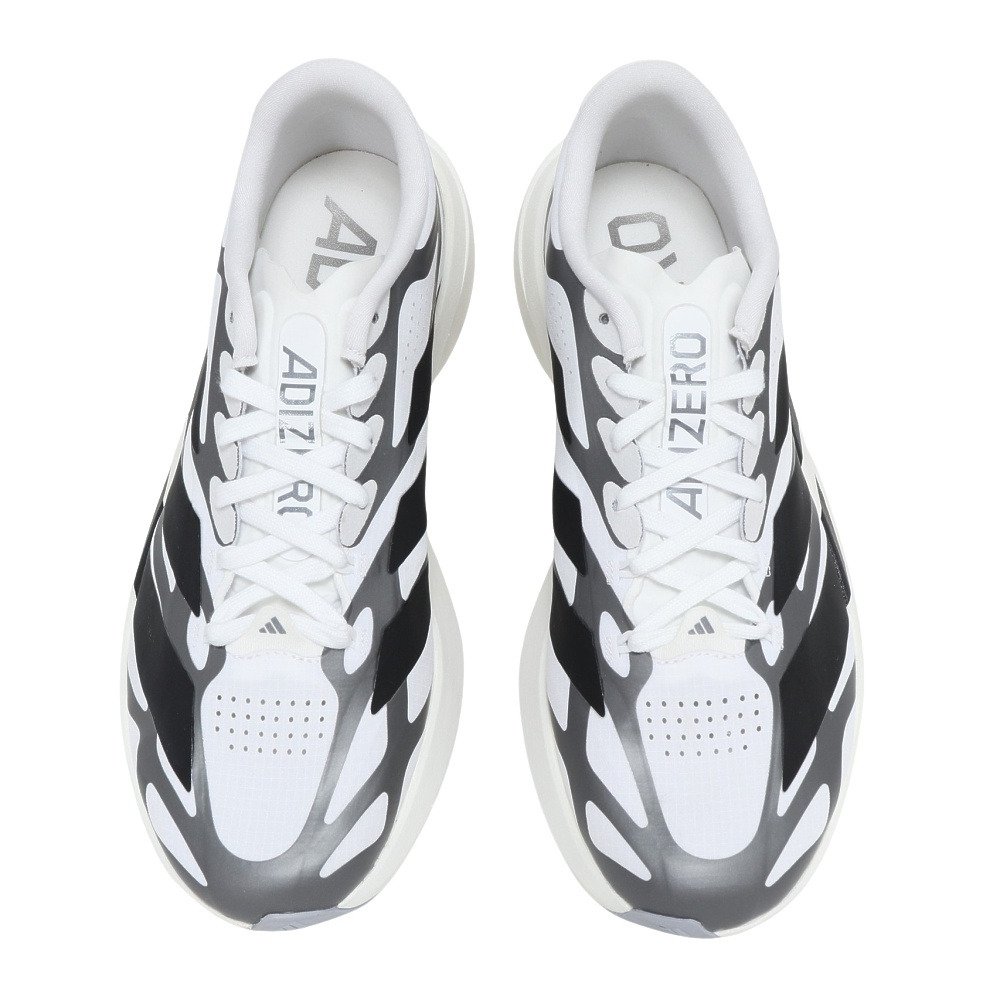アディダス（adidas）（メンズ）ランニングシューズ トレーニングシューズ 部活 アディゼロ EVO SL EXO ホワイト ブラック OSE14-KI4763 スポーツ シューズ