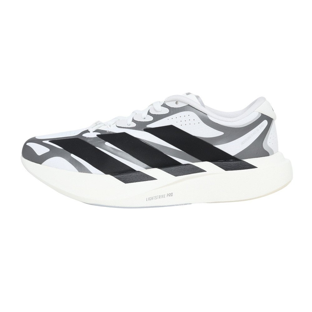 アディダス（adidas）（メンズ）ランニングシューズ トレーニングシューズ 部活 アディゼロ EVO SL EXO ホワイト ブラック OSE14-KI4763 スポーツ シューズ