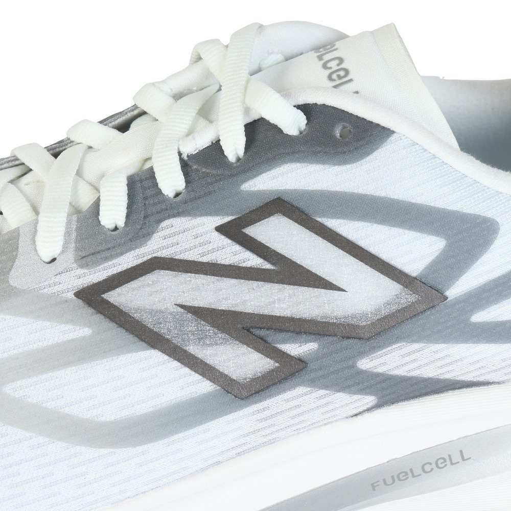 ニューバランス（new balance）（メンズ）ランニングシューズ トレーニングシューズ 部活 FuelCell Flite-R ホワイト グレー MFLTR1RU D