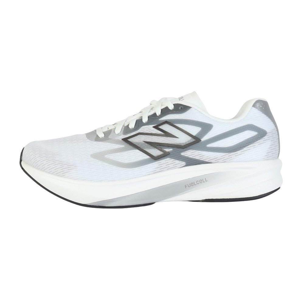 ニューバランス（new balance）（メンズ）ランニングシューズ トレーニングシューズ 部活 FuelCell Flite-R ホワイト グレー MFLTR1RU D