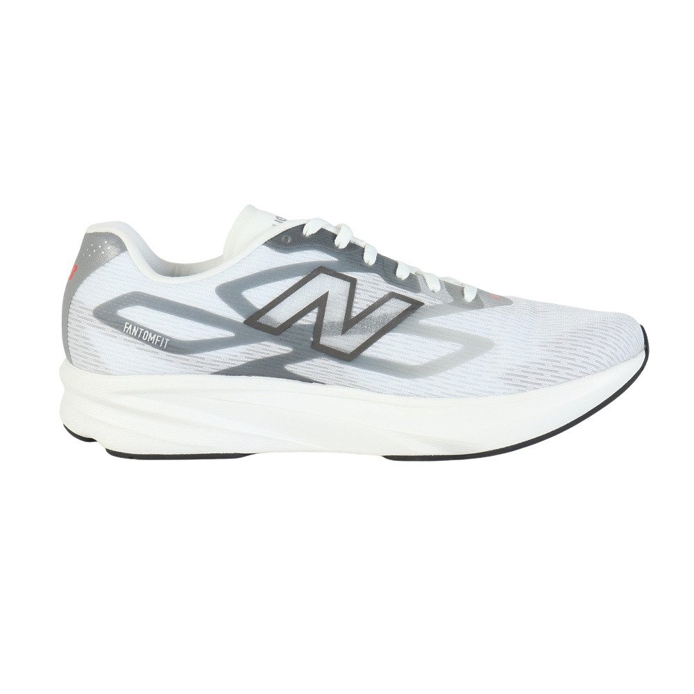 ニューバランス（new balance）（メンズ）ランニングシューズ トレーニングシューズ 部活 FuelCell Flite-R ホワイト グレー MFLTR1RU D