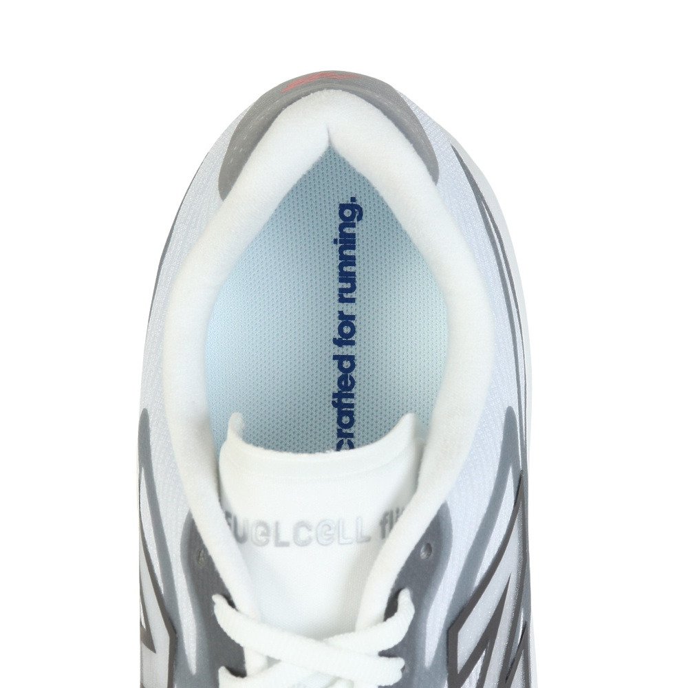 ニューバランス（new balance）（メンズ）ランニングシューズ トレーニングシューズ 部活 FuelCell Flite-R ホワイト グレー MFLTR1RU D