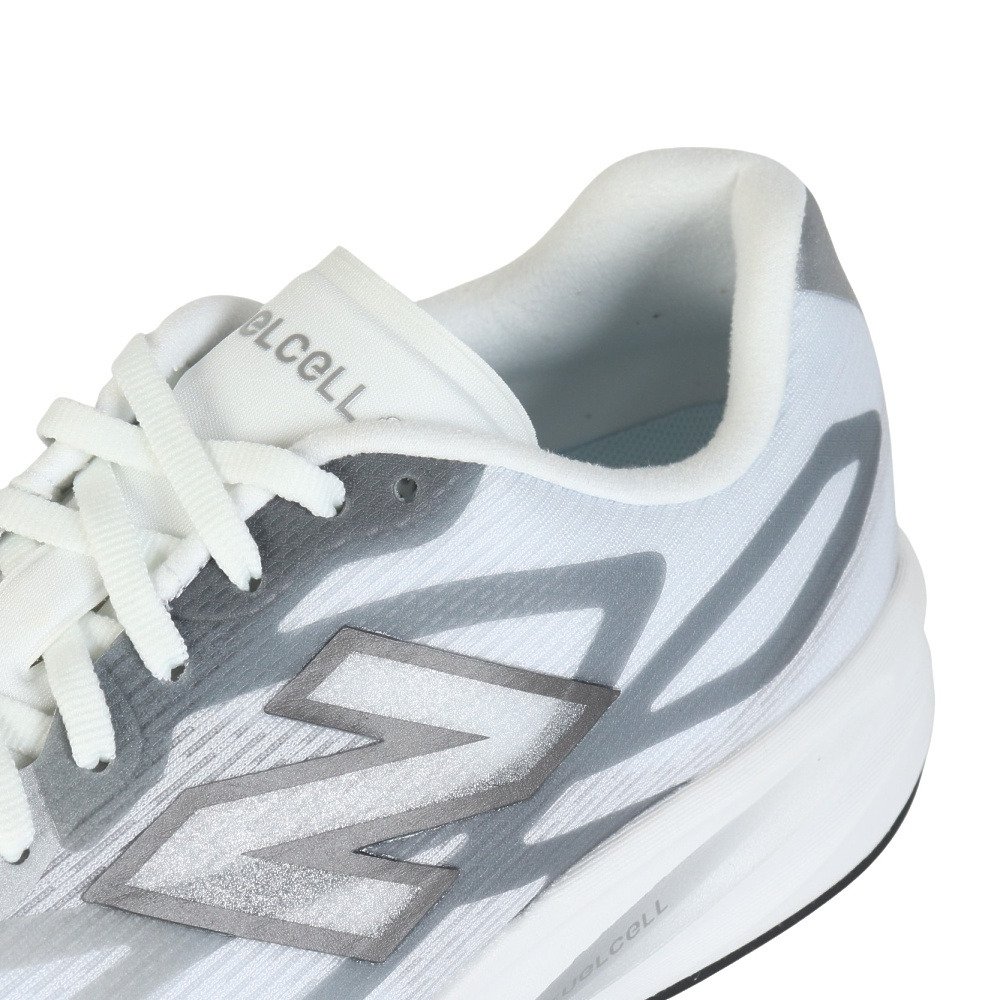 ニューバランス（new balance）（メンズ）ランニングシューズ トレーニングシューズ 部活 FuelCell Flite-R ホワイト グレー MFLTR1RU D