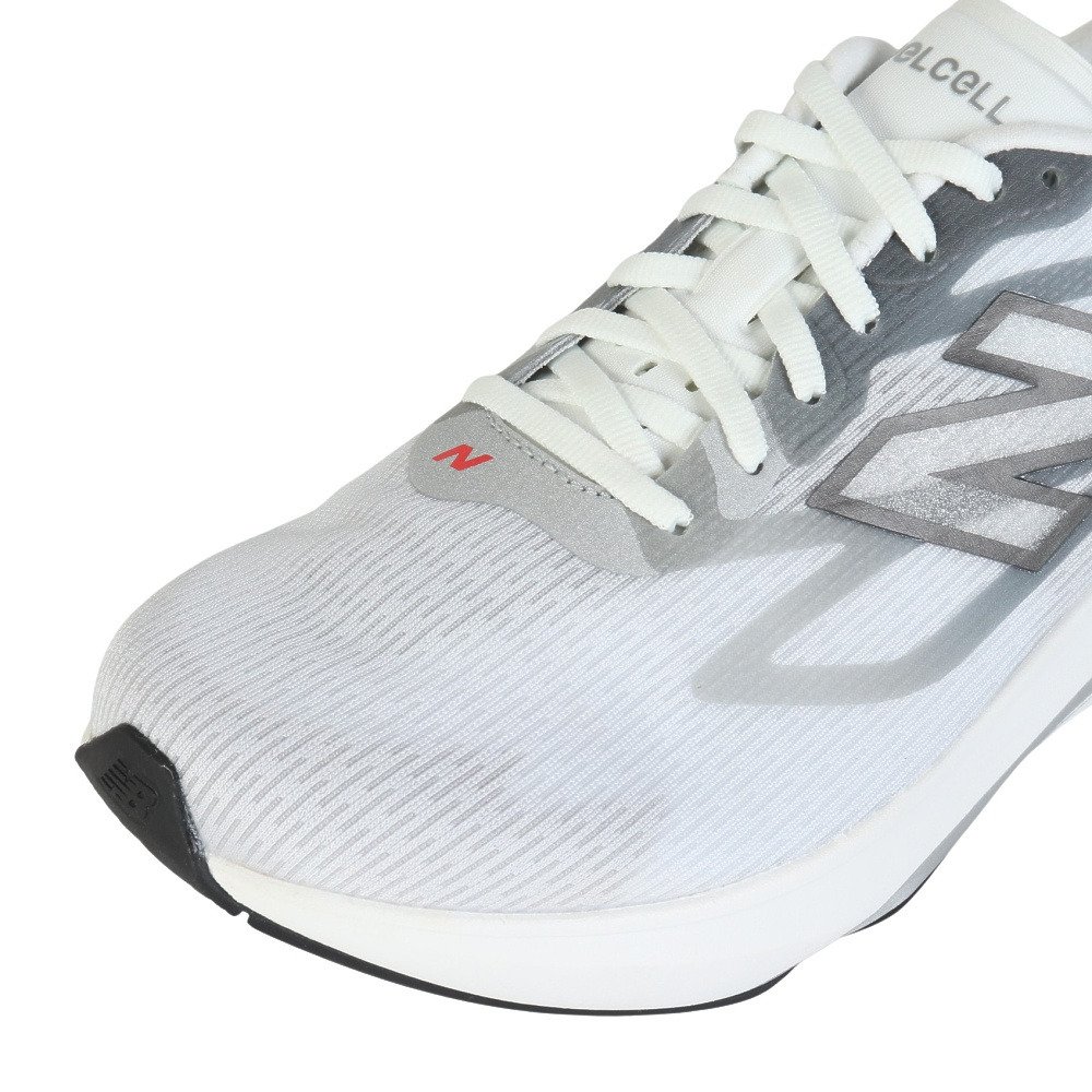 ニューバランス（new balance）（メンズ）ランニングシューズ トレーニングシューズ 部活 FuelCell Flite-R ホワイト グレー MFLTR1RU D