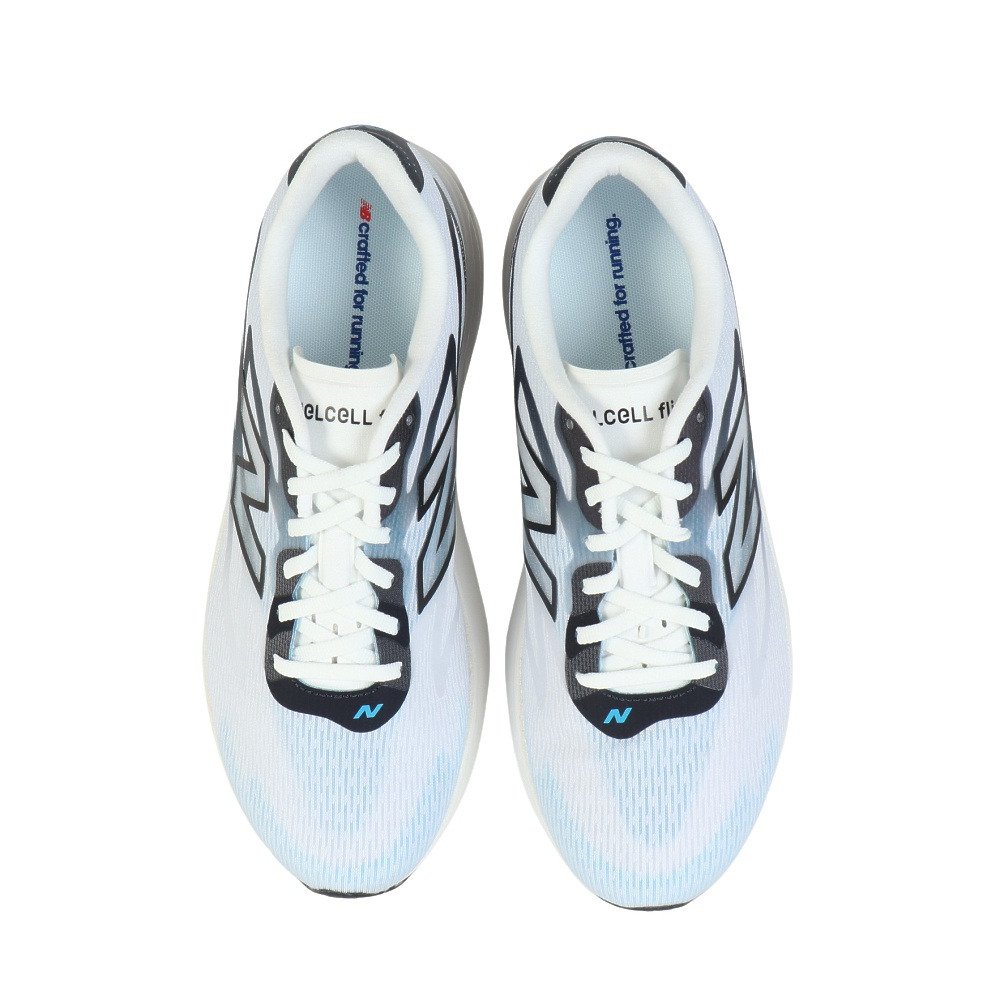 ニューバランス（new balance）（メンズ）ランニングシューズ トレーニングシューズ 部活 FuelCell Flite-R ホワイト ブルー MFLTR9V1 D