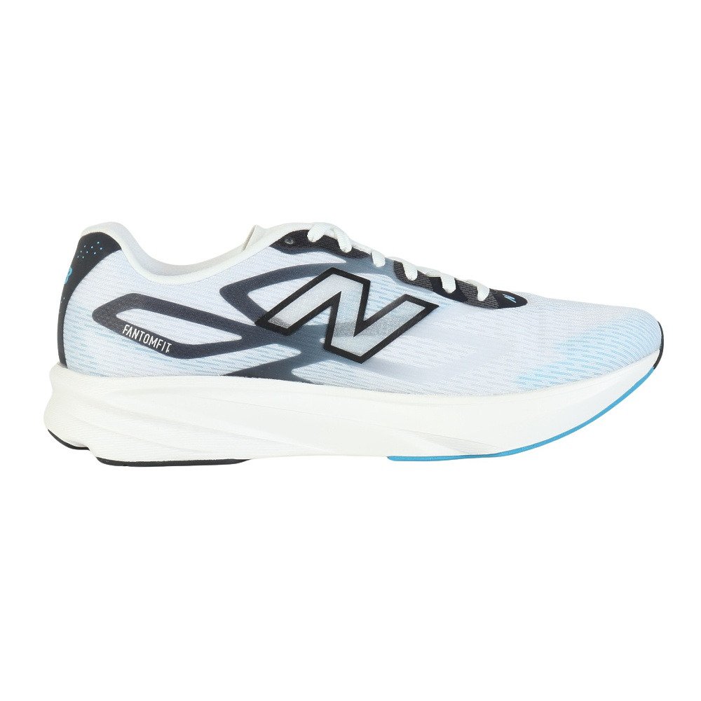 ニューバランス（new balance）（メンズ）ランニングシューズ トレーニングシューズ 部活 FuelCell Flite-R ホワイト ブルー MFLTR9V1 D