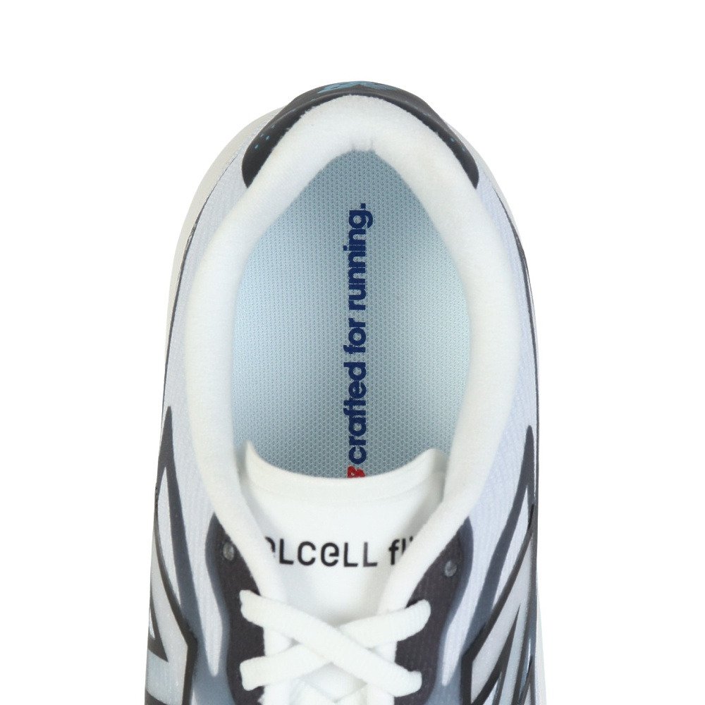 ニューバランス（new balance）（メンズ）ランニングシューズ トレーニングシューズ 部活 FuelCell Flite-R ホワイト ブルー MFLTR9V1 D