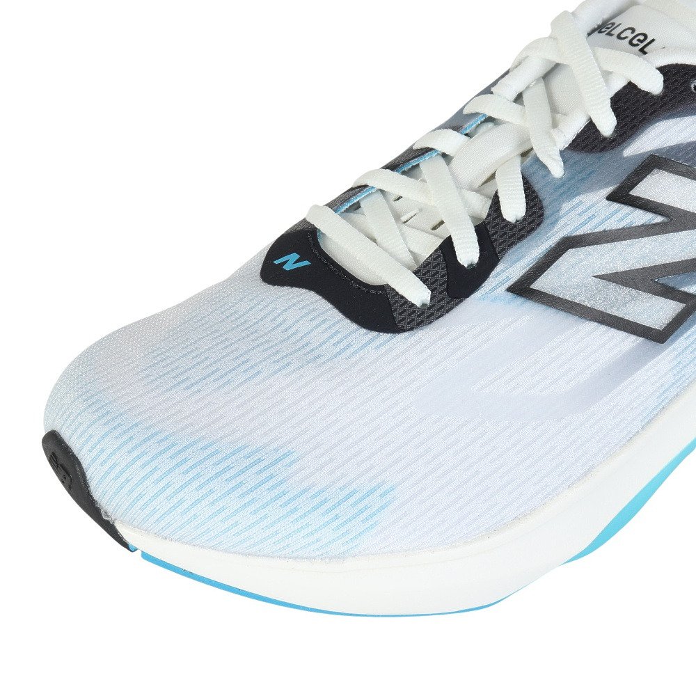 ニューバランス（new balance）（メンズ）ランニングシューズ トレーニングシューズ 部活 FuelCell Flite-R ホワイト ブルー MFLTR9V1 D
