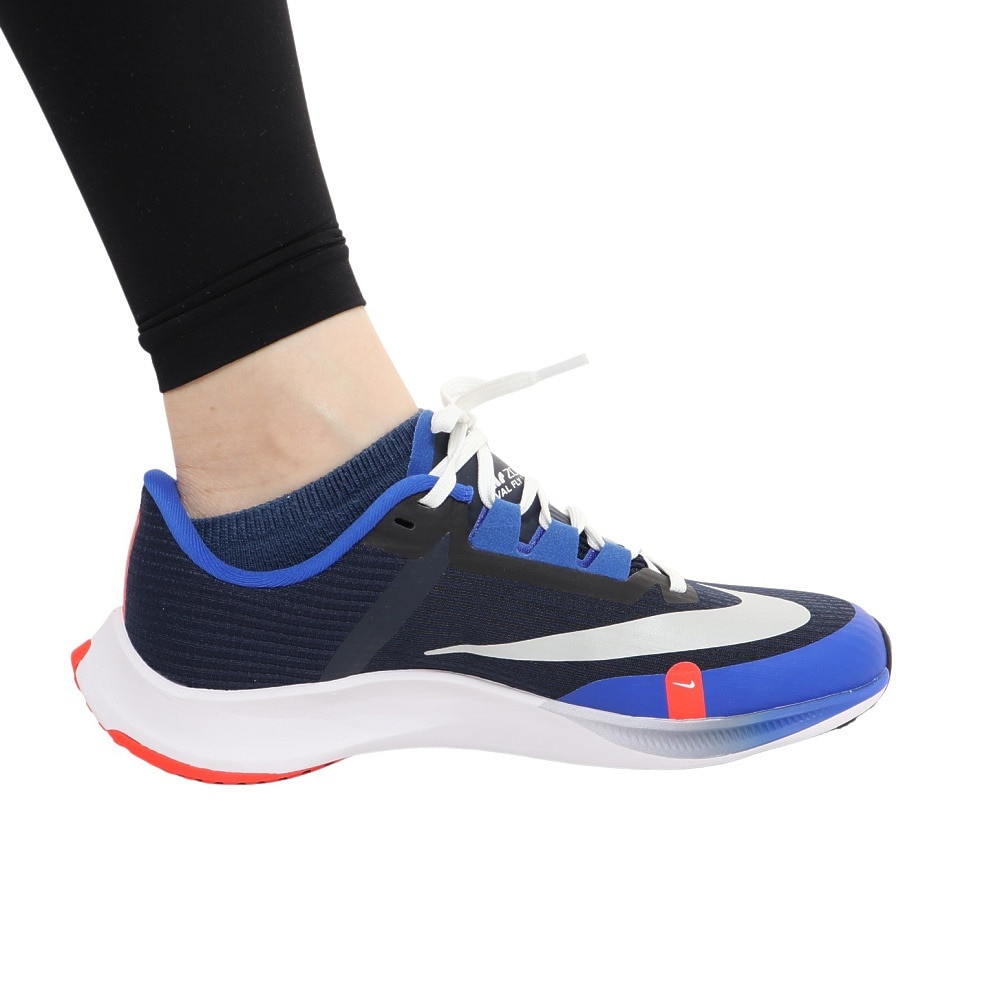 ナイキ（NIKE）（メンズ、レディース）ランニングシューズ エア ズーム ライバル フライ 3 AIR ZOOM RIVAL FLY 3 ネイビー CT2405-451 スニーカー マラソン