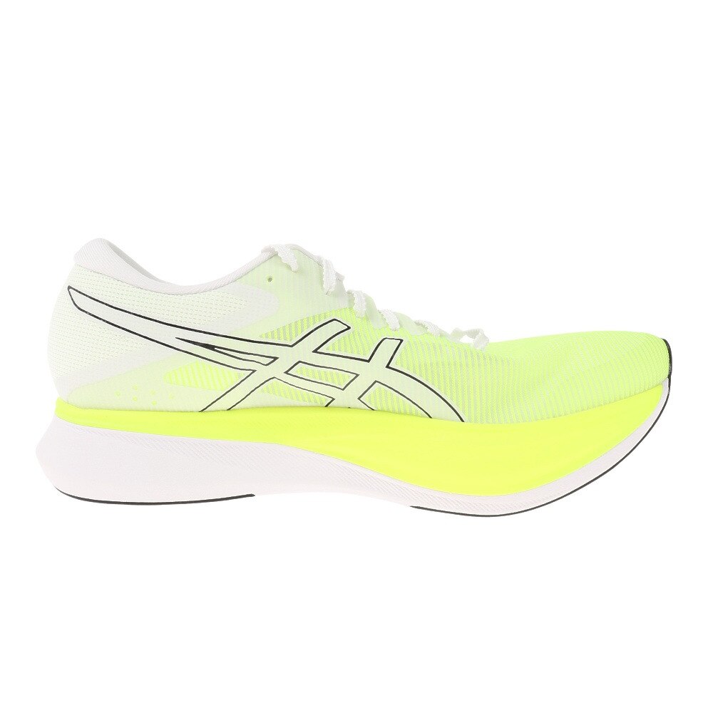 アシックス（ASICS）（メンズ、レディース）ランニング シューズ S4 ホワイト イエロー 1013A129.300 スニーカー ジョキング レース  トレーニング 部活