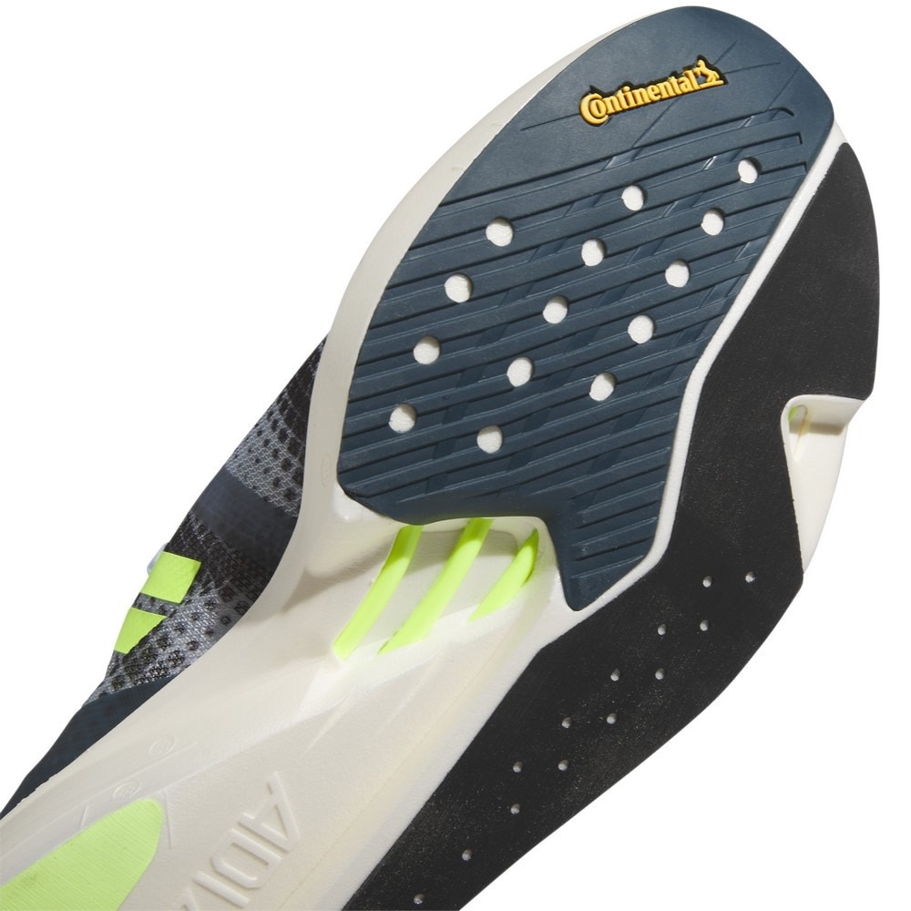 アディダス（adidas）（メンズ）ランニングシューズ アディゼロ タクミ セン 9 グレー イエロー IG3133 スニーカー レース トレーニング 軽量 陸上 部活