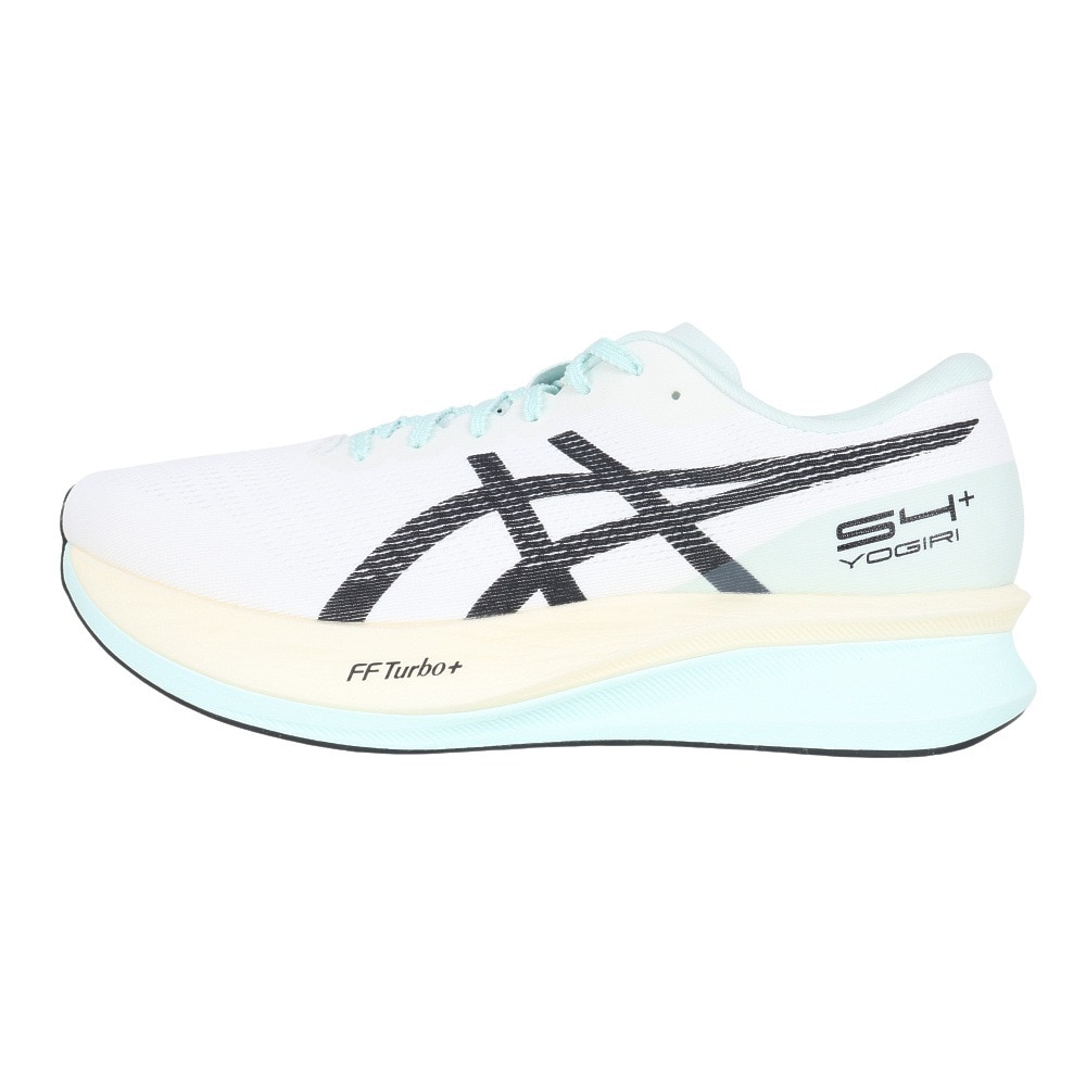 アシックス（ASICS）（メンズ、レディース）ランニングシューズ S4+ YOGIRI ホワイト ブラック 1013A158.100 スニーカー 部活 軽量