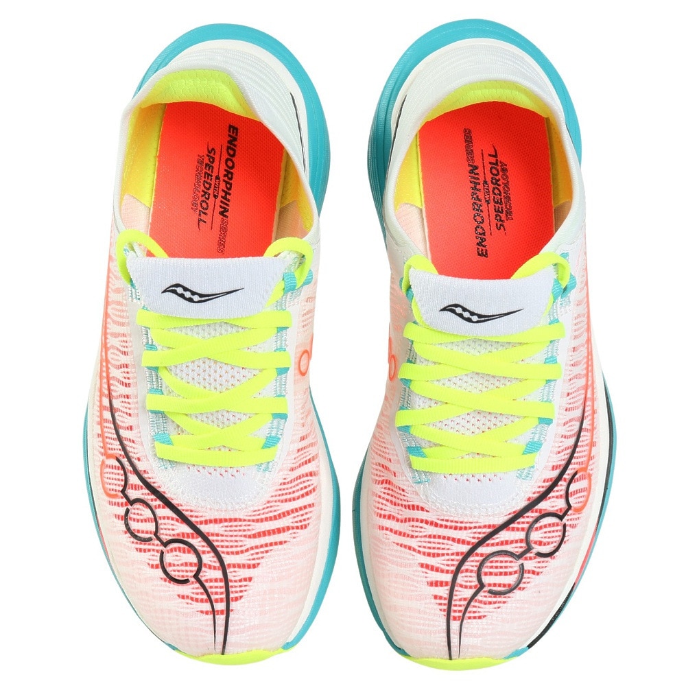 サッカニー（SAUCONY）（メンズ、レディース）ランニングシューズ トレーニングシューズ 部活 エンドルフィン エリート 2 S30994-97 WHT/MUTANT
