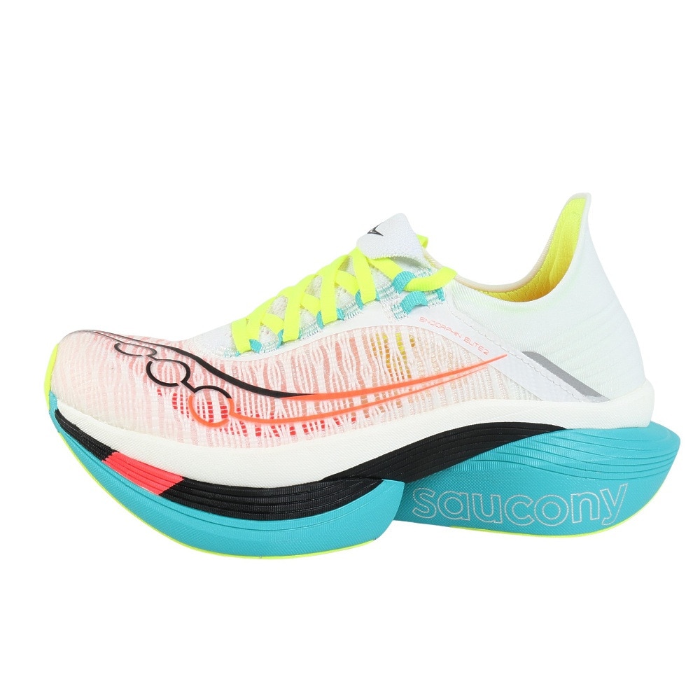 サッカニー（SAUCONY）（メンズ、レディース）ランニングシューズ トレーニングシューズ 部活 エンドルフィン エリート 2 S30994-97 WHT/MUTANT