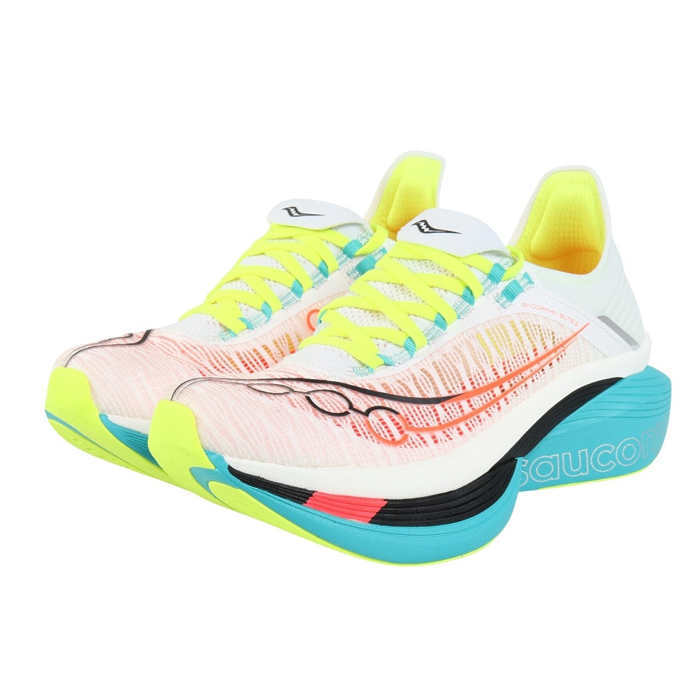 サッカニー（SAUCONY）（メンズ、レディース）ランニングシューズ トレーニングシューズ 部活 エンドルフィン エリート 2 S30994-97 WHT/MUTANT