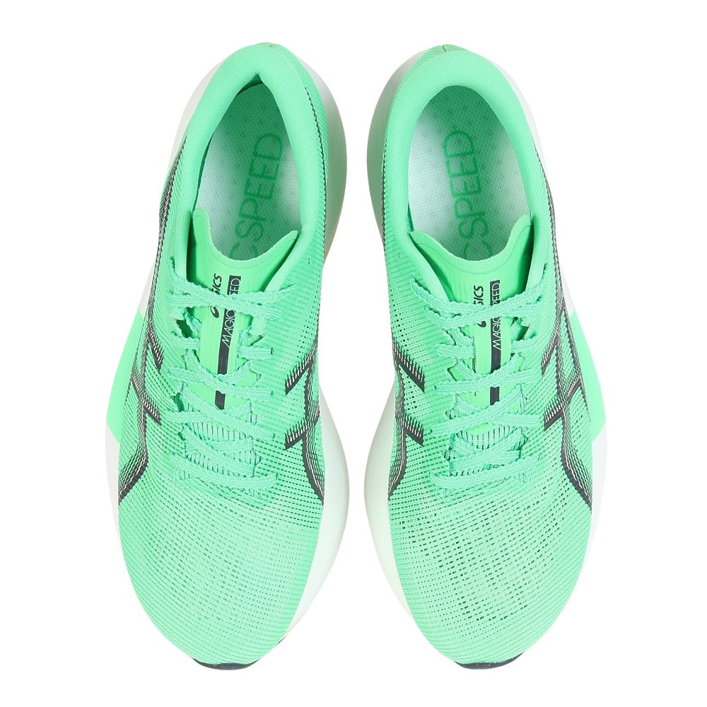 アシックス（ASICS）（メンズ、レディース）ランニングシューズ トレーニングシューズ 部活 マジックスピード 5 グリーン ブラック 1013A183.300