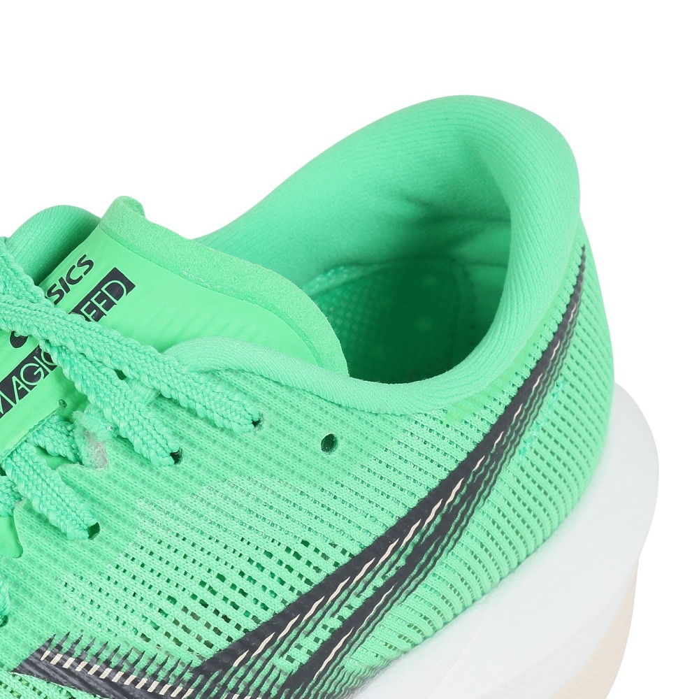アシックス（ASICS）（メンズ、レディース）ランニングシューズ トレーニングシューズ 部活 マジックスピード 5 グリーン ブラック 1013A183.300